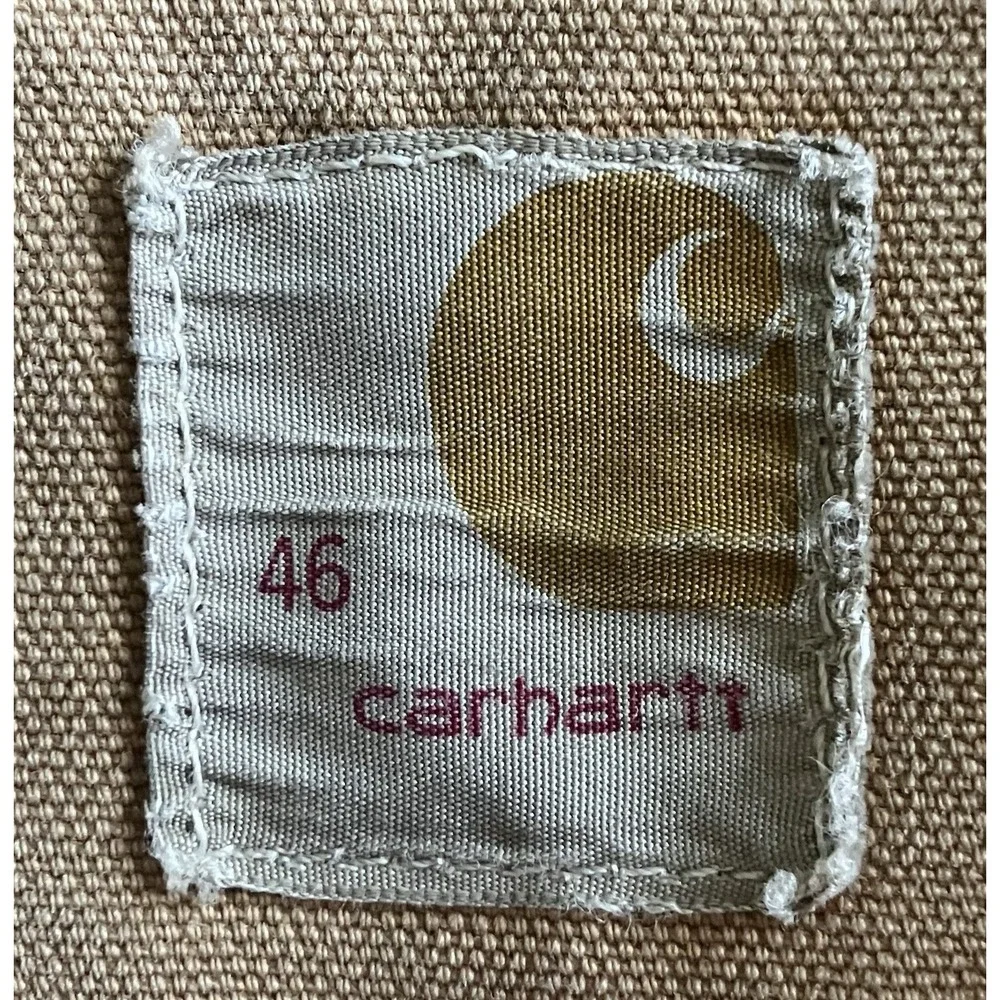 Carhartt Blanket Detroit Lined Canvas Chore Work Jacket 46 USA Made Pockets VTG